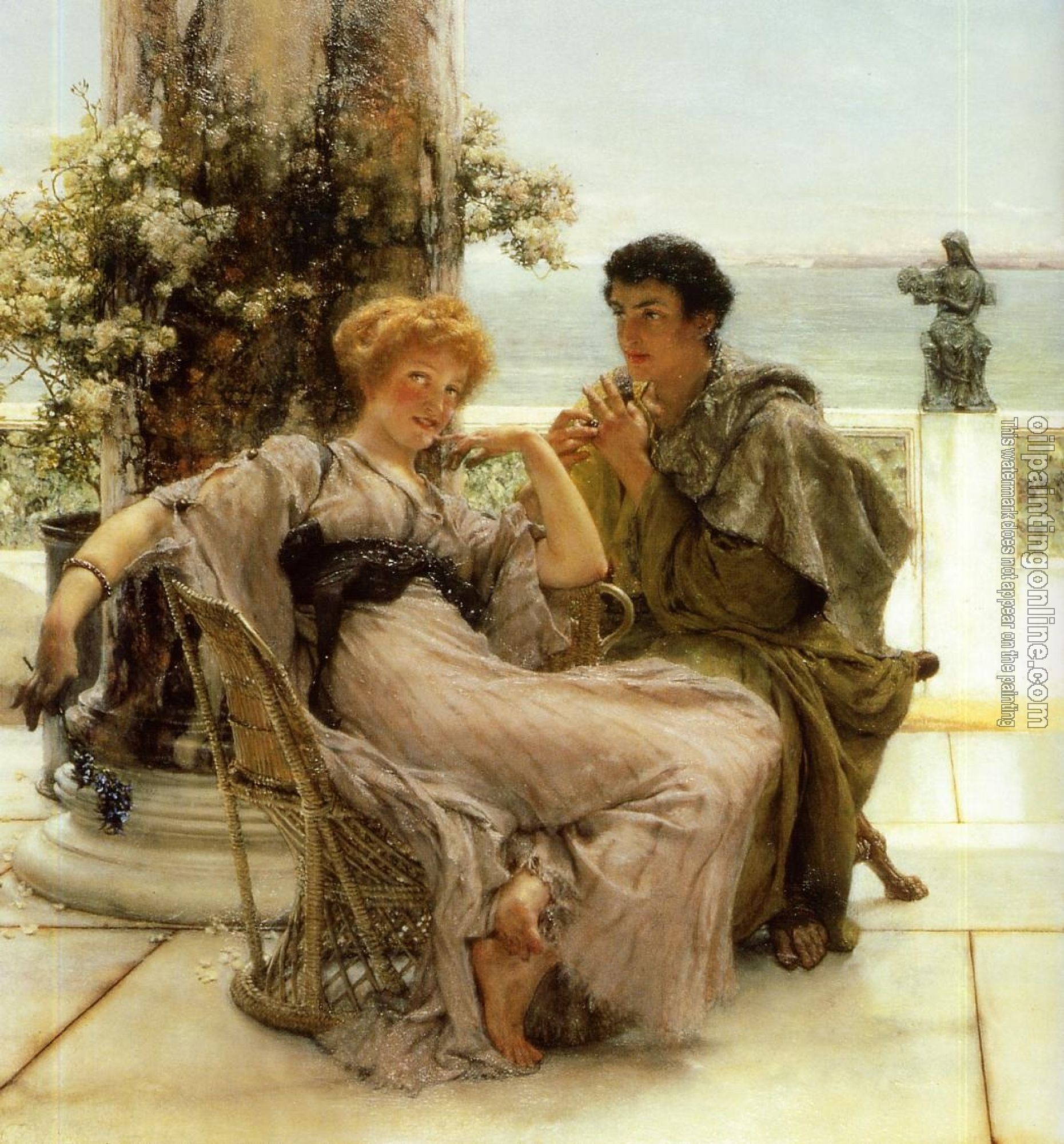 Alma-Tadema, Sir Lawrence - Courtship, The Proposal